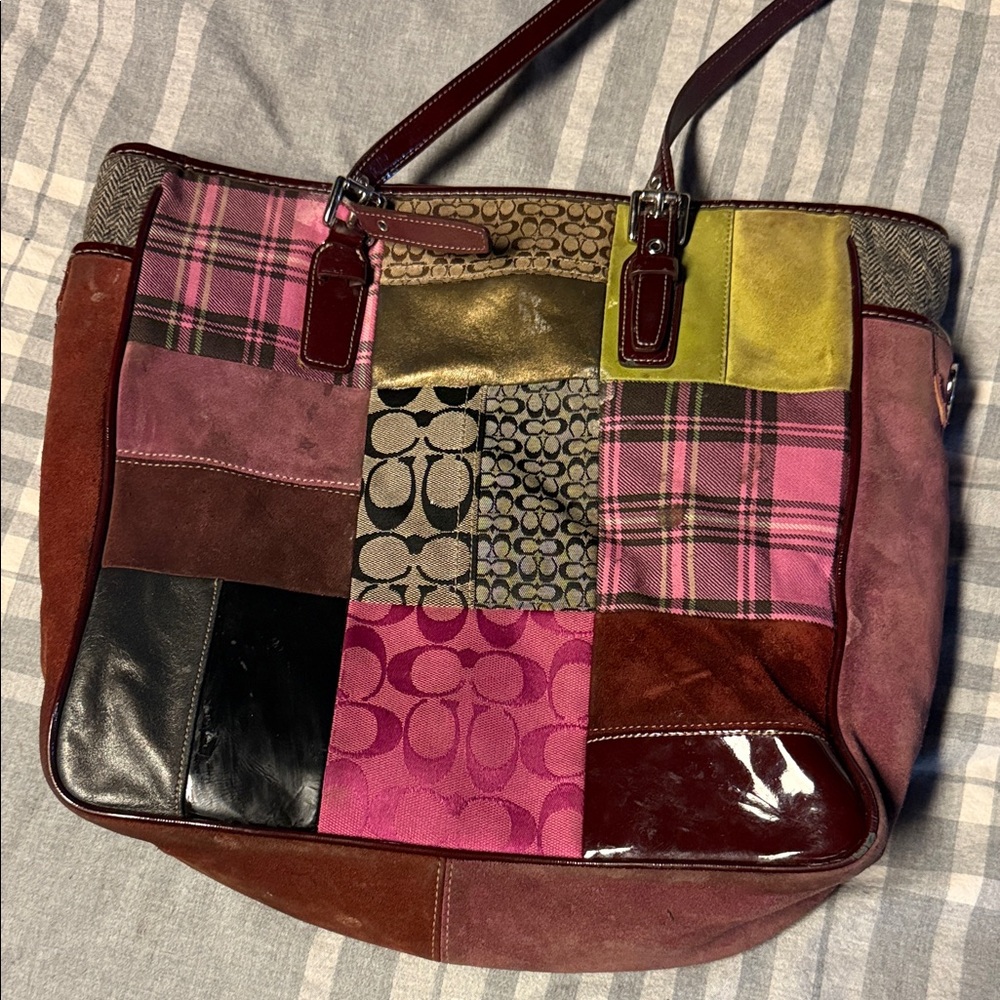 Coach Multicolor Patchwork Tote - image 4